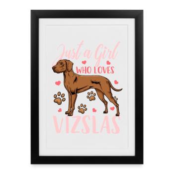 Vizsla - Framed poster (27 × 37 cm) - black - Front