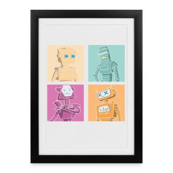 Robot Robotics Engineer - Framed poster (27 × 37 cm) - black - Front