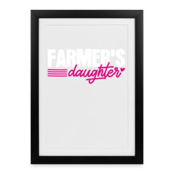 Farmer daughter farmer - Framed poster (27 × 37 cm) - black - Front