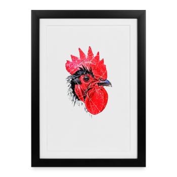 have you seen this chicken cool Rooster - Framed poster (27 × 37 cm) - black - Front