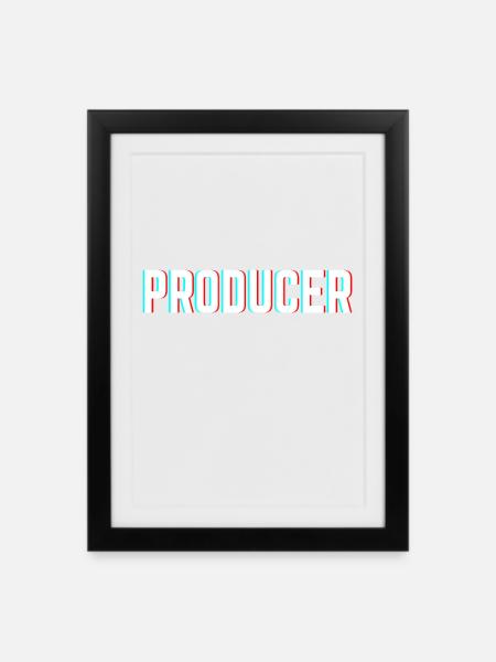 Beat Producer - Gerahmtes Poster (27 × 37 cm) - Schwarz