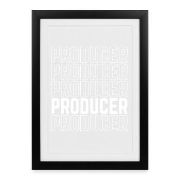 Motif de rassemblement du producteur - Affiche encadrée (27 × 37 cm) - noir - Devant