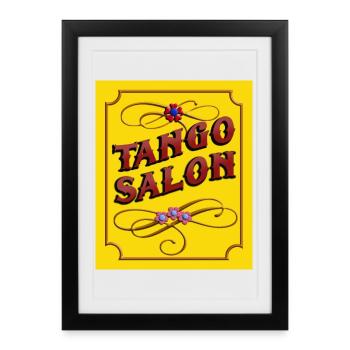 Salon de tango - Affiche encadrée (27 × 37 cm) - noir - Devant