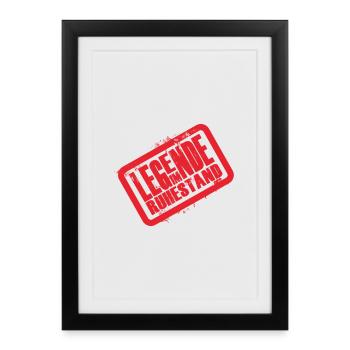 Adjustable Reclining Legend Design Retiree - Framed poster (27 × 37 cm) - black - Front
