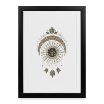 The moon and the sun - Framed poster (27 × 37 cm) - black - Front