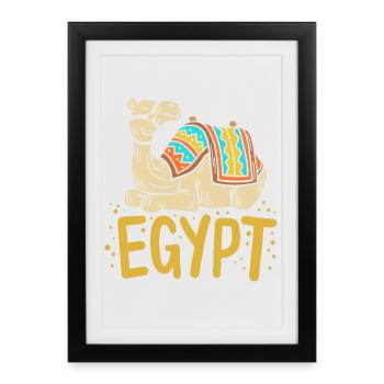 Egypt Egyptian Camel - Framed poster (27 × 37 cm) - black - Front