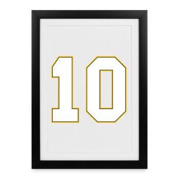 10 number jersey - Framed poster (27 × 37 cm) - black - Front