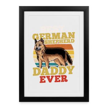 German Shepherd - Framed poster (27 × 37 cm) - black - Front