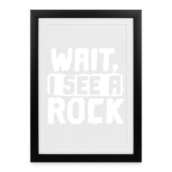 Géologie géologue - Affiche encadrée (27 × 37 cm) - noir - Devant