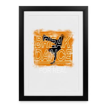 Breakdance - Affiche encadrée (27 × 37 cm) - noir - Devant