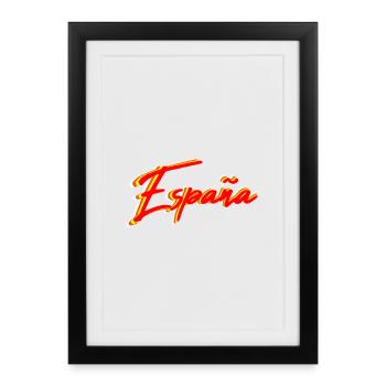 Espagne - Affiche encadrée (27 × 37 cm) - noir - Devant