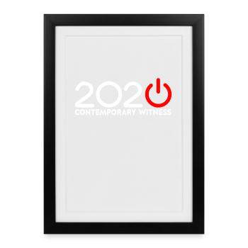 Témoin contemporain du coronavirus 2020 - Affiche encadrée (27 × 37 cm) - noir - Devant