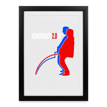 Democracy 2.020 / Election Fraud Or Not? - Framed poster (27 × 37 cm) - black - Front