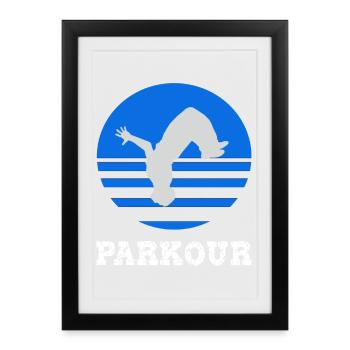 Parkour - Affiche encadrée (27 × 37 cm) - noir - Devant