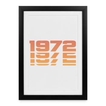 1972 - Affiche encadrée (27 × 37 cm) - noir - Devant