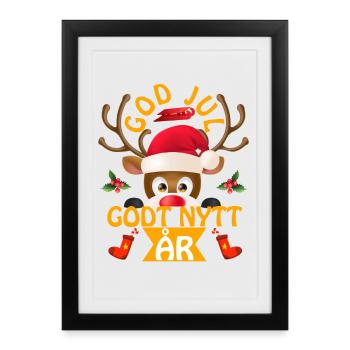 Christmas Christmas Christmas Christmas Christmas - Framed poster (27 × 37 cm) - black - Front