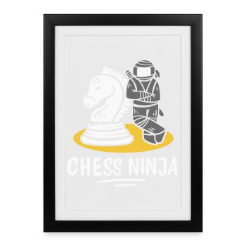 Chess Chess Players - Framed poster (27 × 37 cm) - black - Front