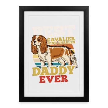 Cavalier Roi Charles - Affiche encadrée (27 × 37 cm) - noir - Devant