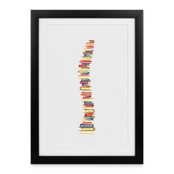 Livres Colonne vertébrale rachis Bouse-la-bibliothèque - Affiche encadrée (27 × 37 cm) - noir - Devant
