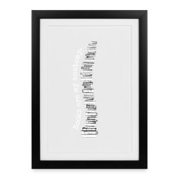 Livres Books Are My Anatomy Wirbelwen - Affiche encadrée (27 × 37 cm) - noir - Devant