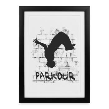 Parkour - Affiche encadrée (27 × 37 cm) - noir - Devant