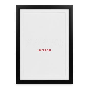 Liverpool Coordinates Emblem - Framed poster (27 × 37 cm) - black - Front