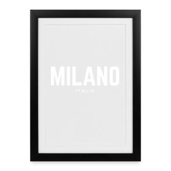 Milano Italia Grotesk Typo - Framed poster (27 × 37 cm) - black - Front
