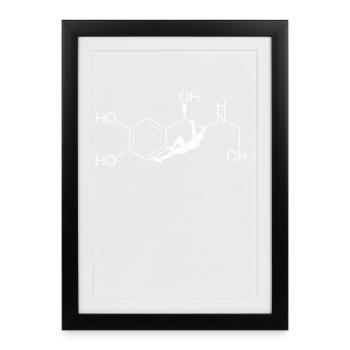 Adrenaline – climbing at the molecular level - Framed poster (27 × 37 cm) - black - Front