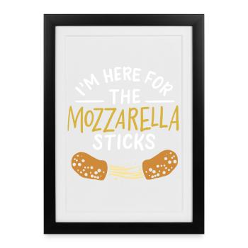 Mozzarella Sticks Cheese Sticks - Framed poster (27 × 37 cm) - black - Front