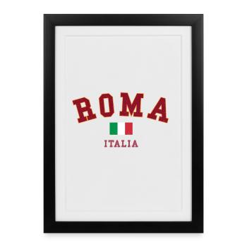 Roma Italia - Affiche encadrée (27 × 37 cm) - noir - Devant