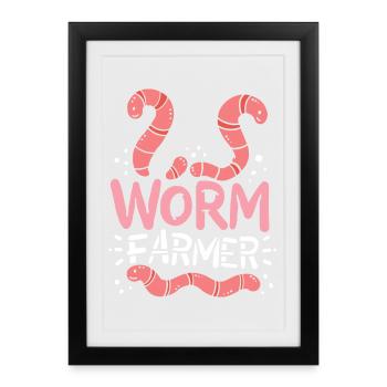 Vers fabricants de vers - Affiche encadrée (27 × 37 cm) - noir - Devant