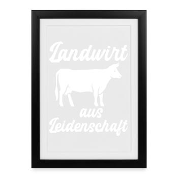Landwirt aus Leidenschaft - Gerahmtes Poster (27 × 37 cm) - Schwarz - Vorne