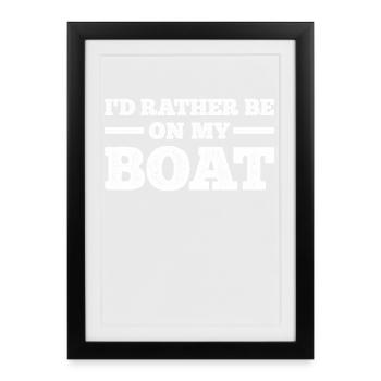 Navigation de plaisance Navigation de plaisance - Affiche encadrée (27 × 37 cm) - noir - Devant