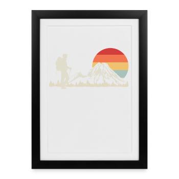 Hiking Hikers - Framed poster (27 × 37 cm) - black - Front
