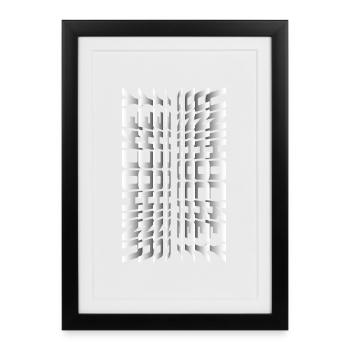 Floorball flipbook typography - Framed poster (27 × 37 cm) - black - Front