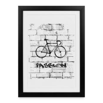 Bicyclette - Affiche encadrée (27 × 37 cm) - noir - Devant