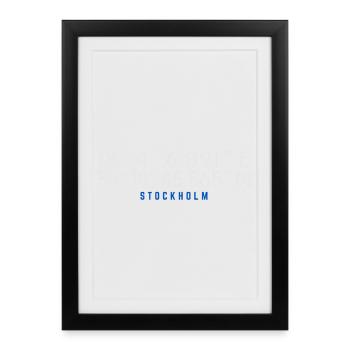 Coordonnées GPS Stockholm Suède - Affiche encadrée (27 × 37 cm) - noir - Devant