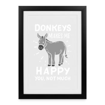 Donkey Mule - Framed poster (27 × 37 cm) - black - Front