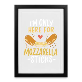 Mozzarella sticks - Framed poster (27 × 37 cm) - black - Front