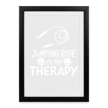 Jump rope Jump rope - Framed poster (27 × 37 cm) - black - Front
