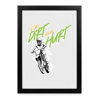 Motocross Motocross Rider - Framed poster (27 × 37 cm) - black - Front