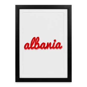 Albanie Albanie - Affiche encadrée (27 × 37 cm) - noir - Devant