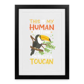 Toucans Toucan Lovers - Framed poster (27 × 37 cm) - black - Front