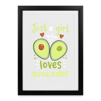 Avocat - Affiche encadrée (27 × 37 cm) - noir - Devant