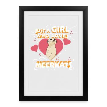 Suricate - Affiche encadrée (27 × 37 cm) - noir - Devant