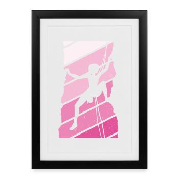 Escalade Grimpeur - Affiche encadrée (27 × 37 cm) - noir - Devant
