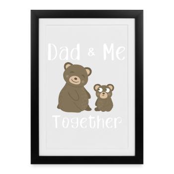 Père et moi ensemble - Affiche encadrée (27 × 37 cm) - noir - Devant
