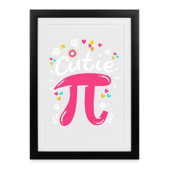 Pi day Pi math - Framed poster (27 × 37 cm) - black - Front