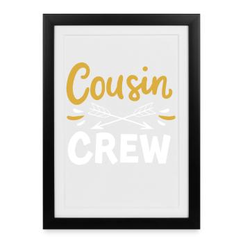 Équipage de cousin - Affiche encadrée (27 × 37 cm) - noir - Devant