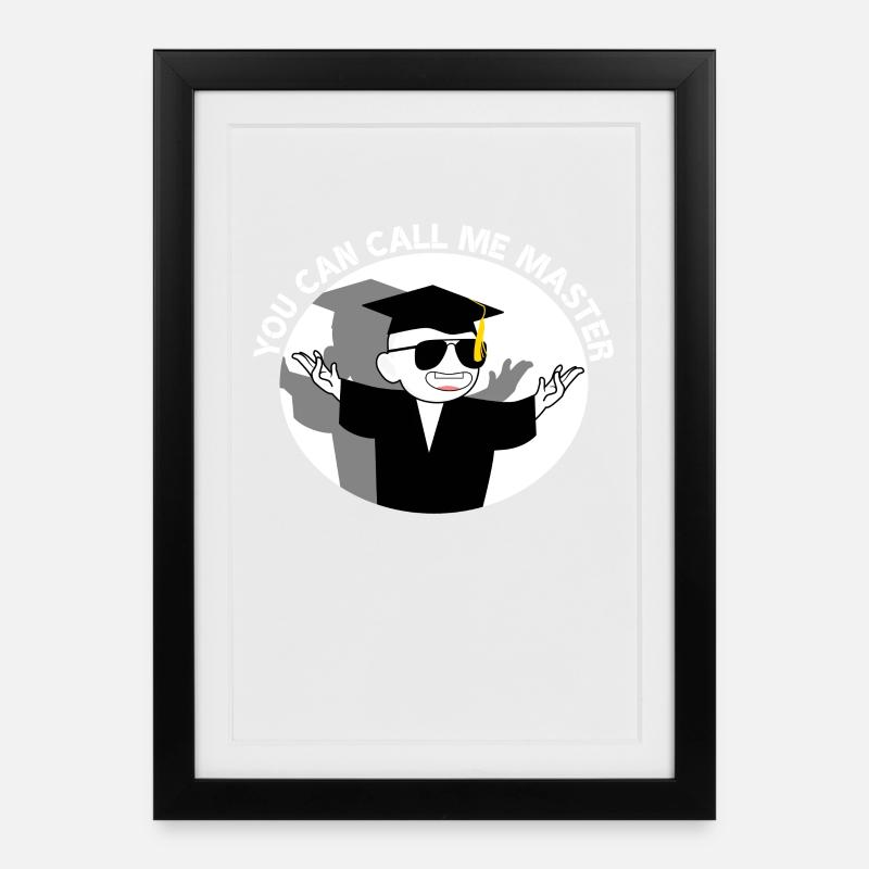 Smiling Student You Can Call Me Master Cool - Framed poster (27 × 37 cm) - black